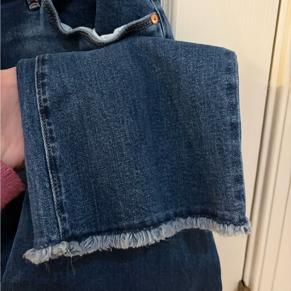 LOFT Outlet Curvy Demi Boot Jeans Size 10 Raw Hem - Picture 3 of 15